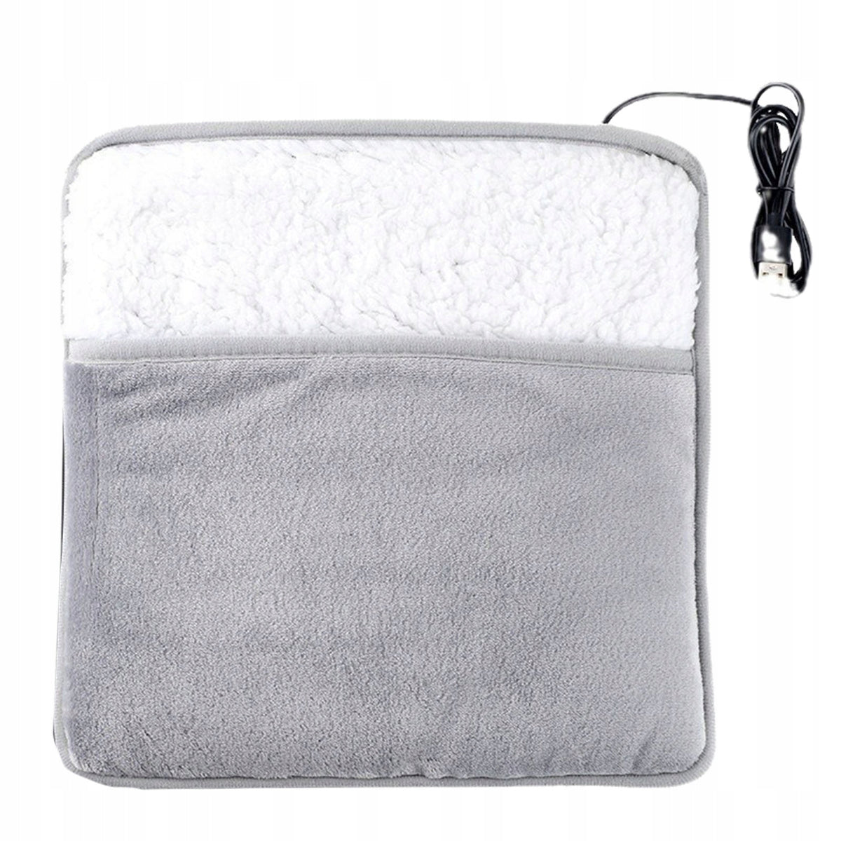 Portable USB Electric Foot Warmer Mat with Soft Fleece Cover