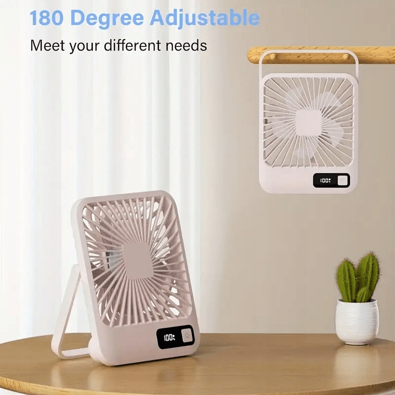 Portable USB Fan with 1200mAh Ideal for Office, Home and Travel Control not specified