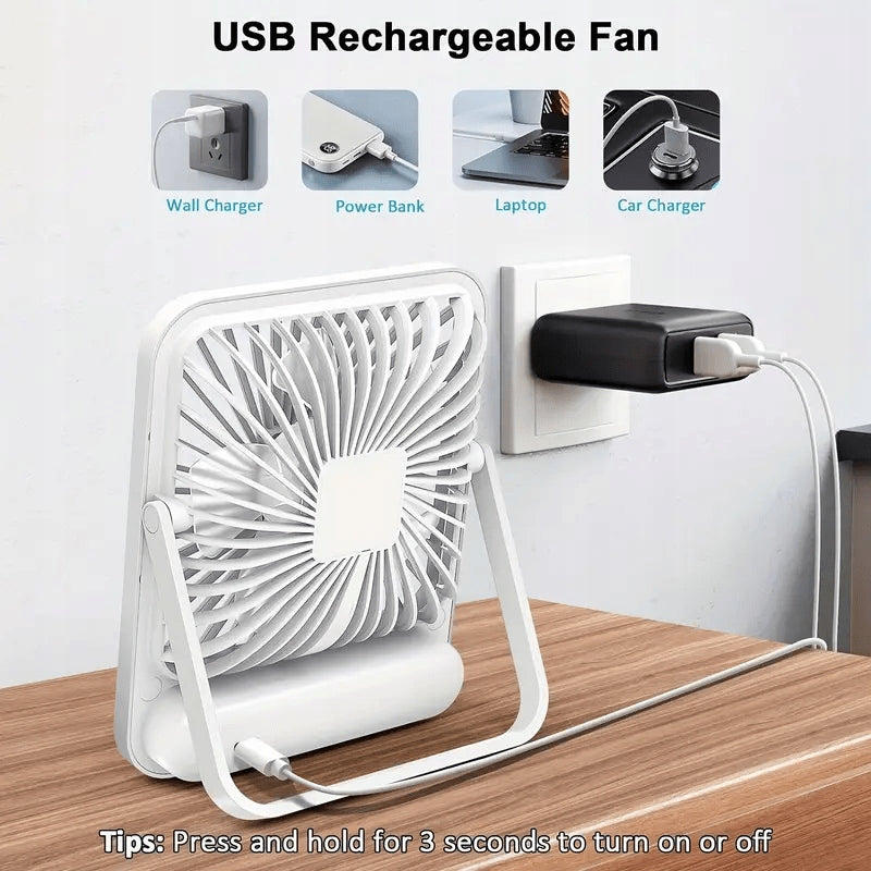Portable USB Fan with 1200mAh Ideal for Office, Home and Travel Power 3.5 W
