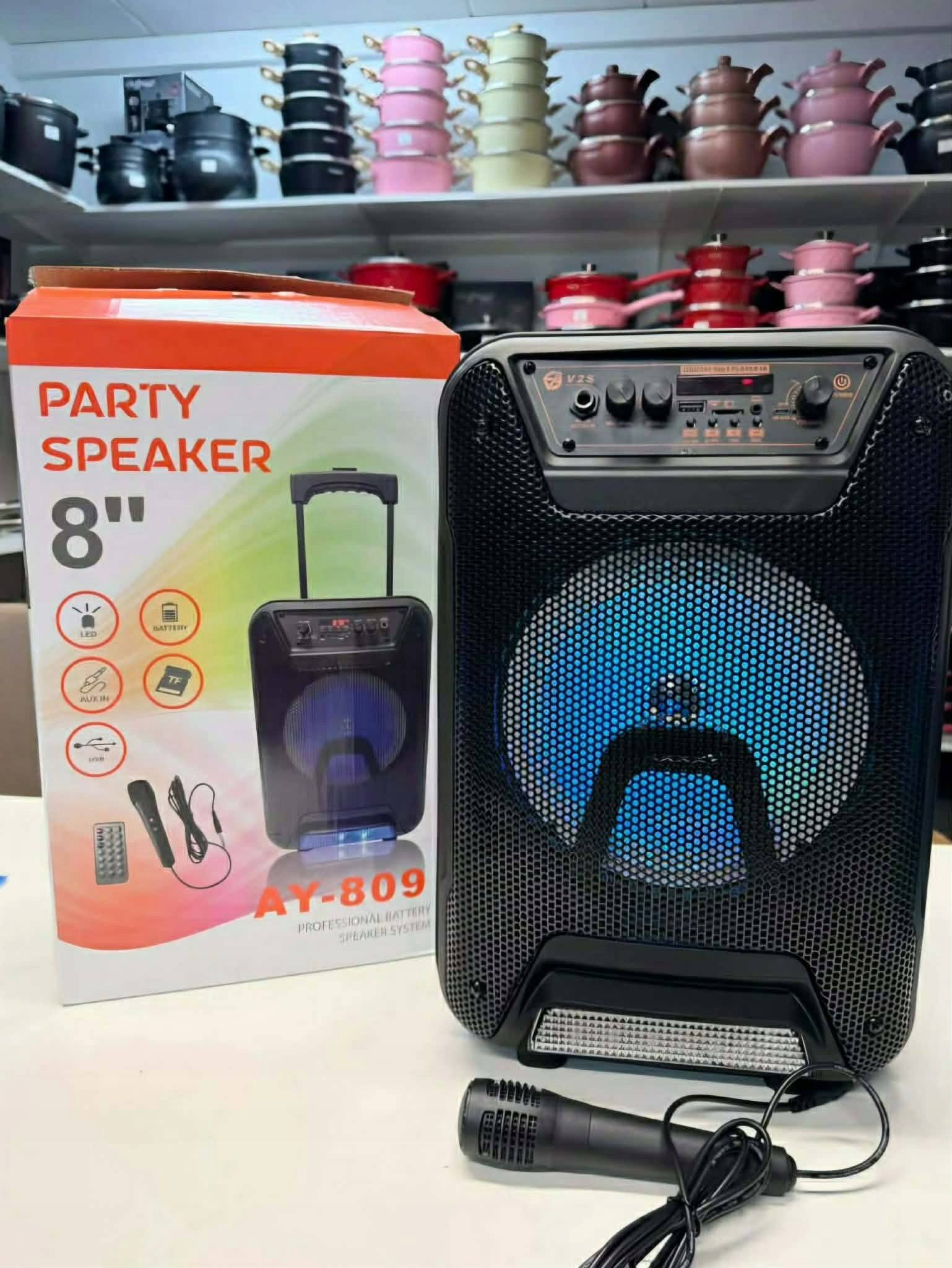 Portable USB microSD Speaker AUX-IN MIC TWS 160W