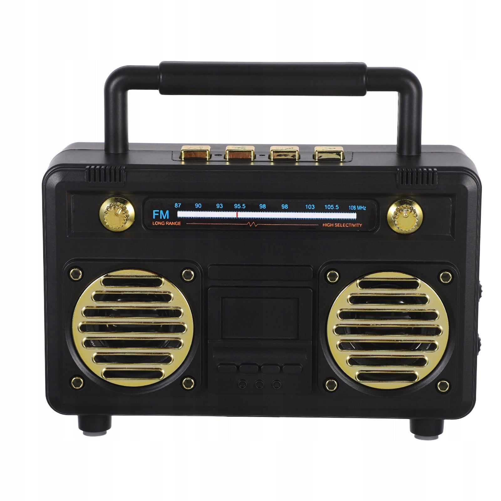 Portable Vintage Bluetooth Speaker with Built-in Subwoofer