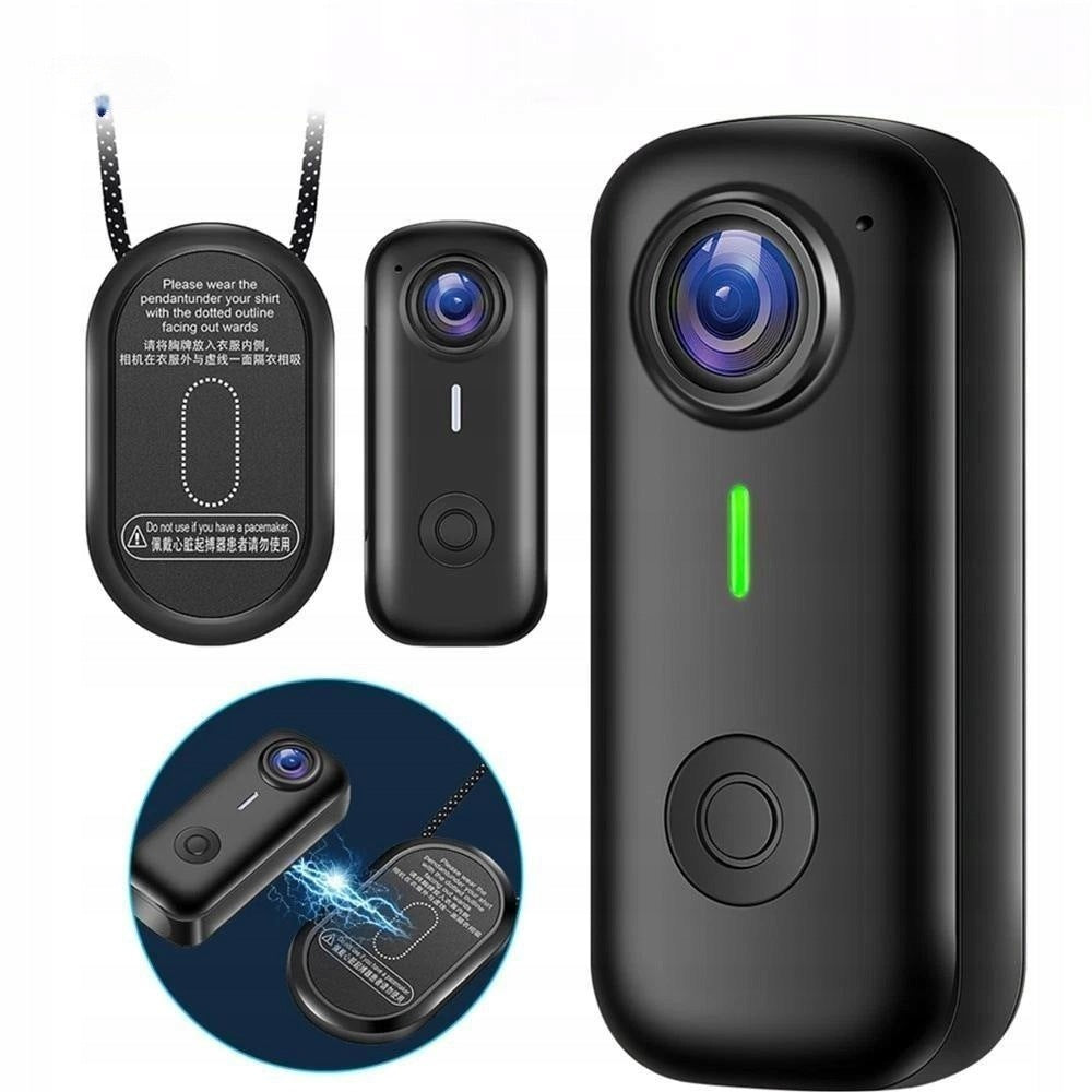 Portable Vlogging Camera For Helmet And Clothes 1080P With Wi-Fi Magnet