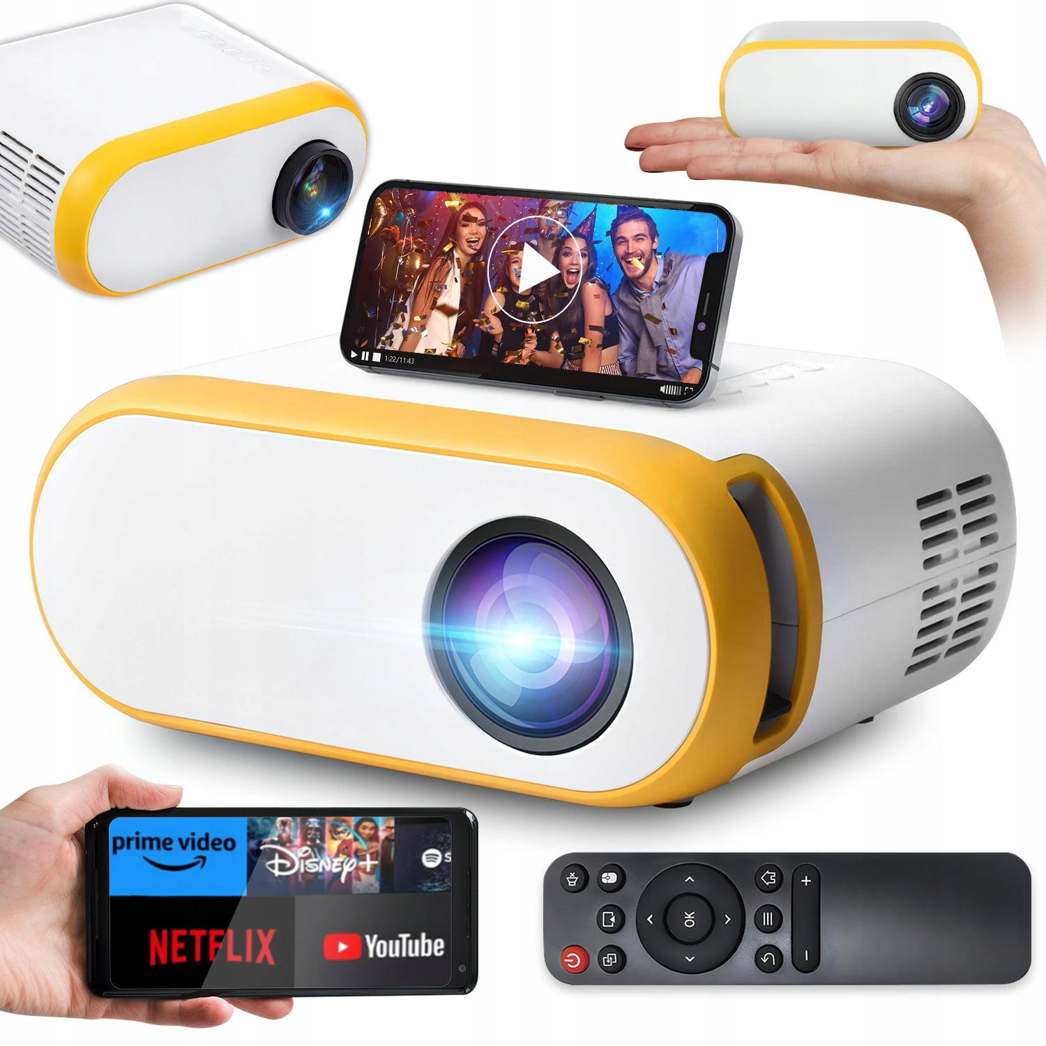Portable WIFI LED Projector HDMI USB AV and Speaker 100″
