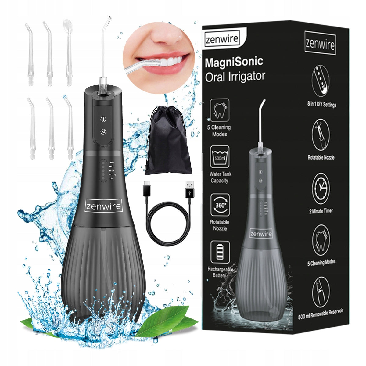 Portable Wireless Dental Irrigator for Oral Teeth 500 ml
