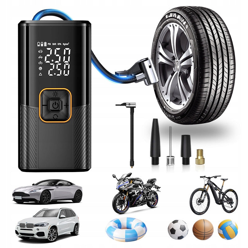 Portable Wireless Pump Compressor 150 PSI Digital Pressure Gauge - USB-C