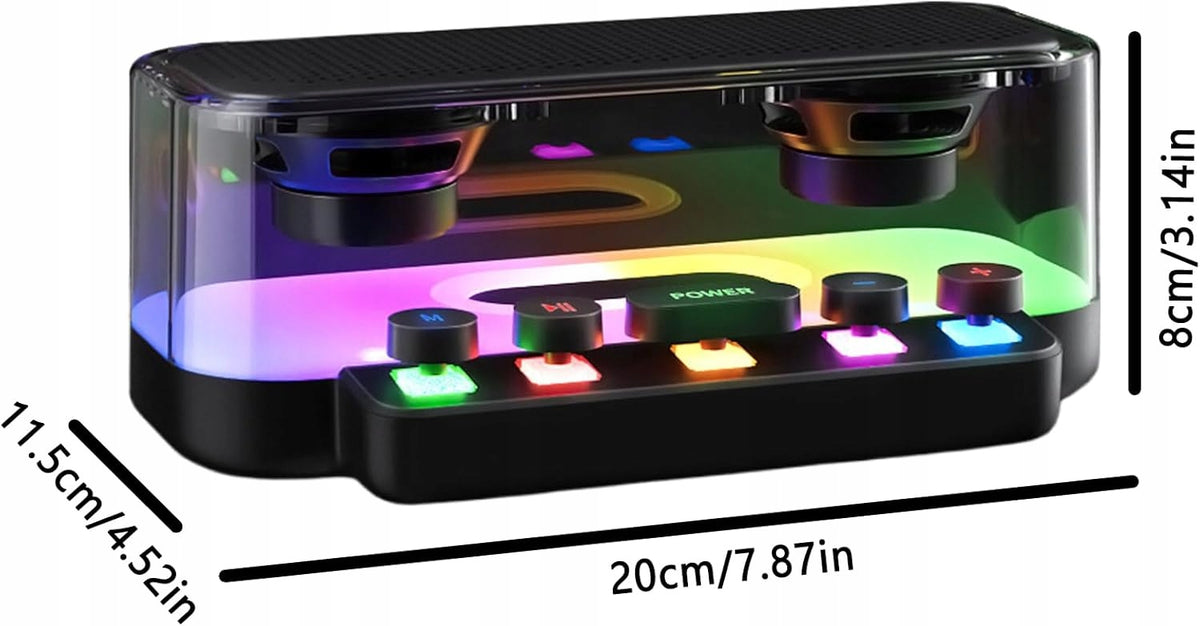 Portable Wireless Speaker, Punk Style Music Player, Mechanical Button Brand no brand