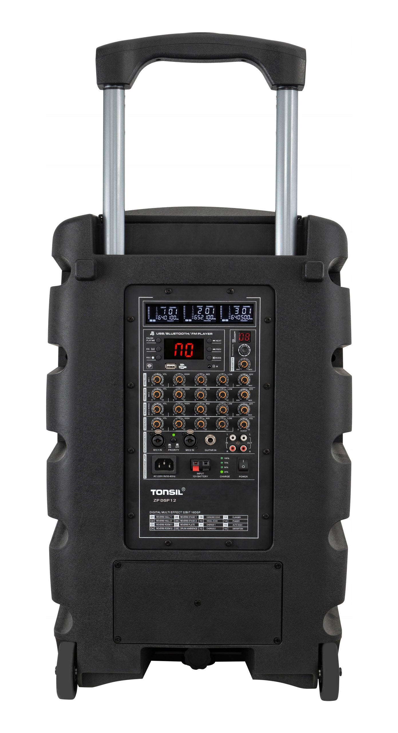 Portable Wireless Speaker TONSIL ZP DSP 12 + 3 Microphones Manufacturer code ZP DSP 12 + 3 mikrofony