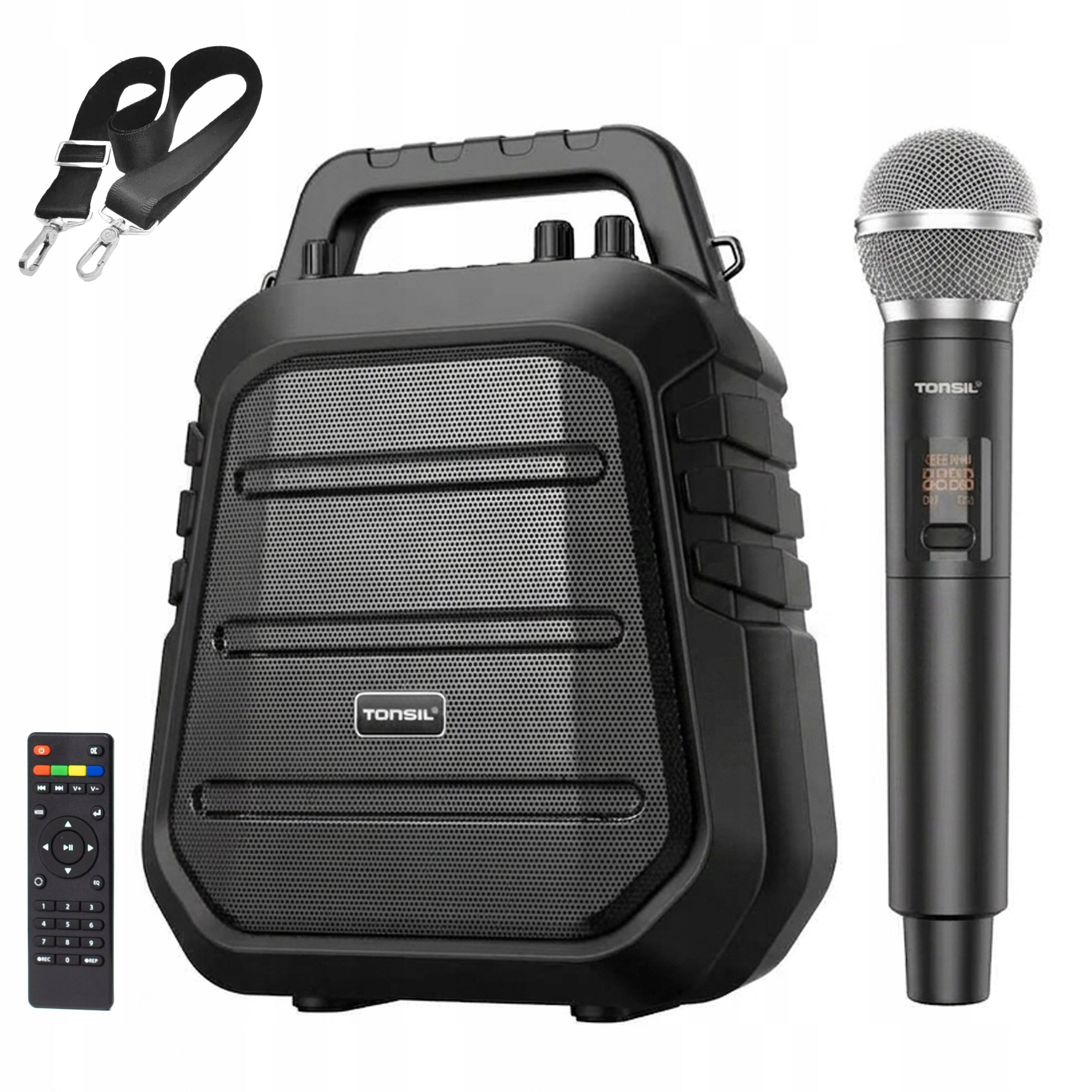 Portable Wireless Speaker Tonsil ZP 8 BT MP3 USB AUX Microphone + STRAP