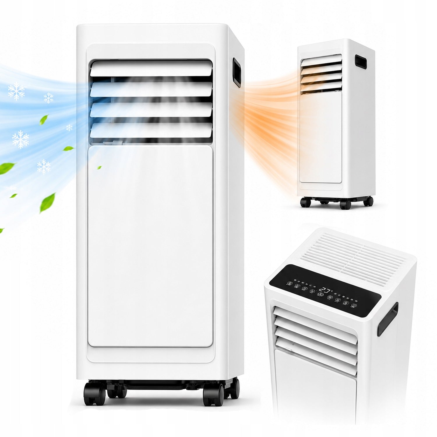 Portable air conditioner 9000 BTU with heating function dehumidifier remote control