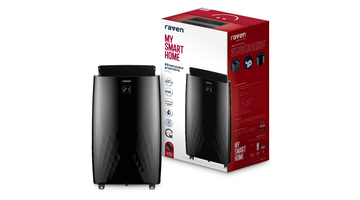 Portable air conditioner RAVEN EK005 3500W 400 m3/h Pilot Black Power 3500 W