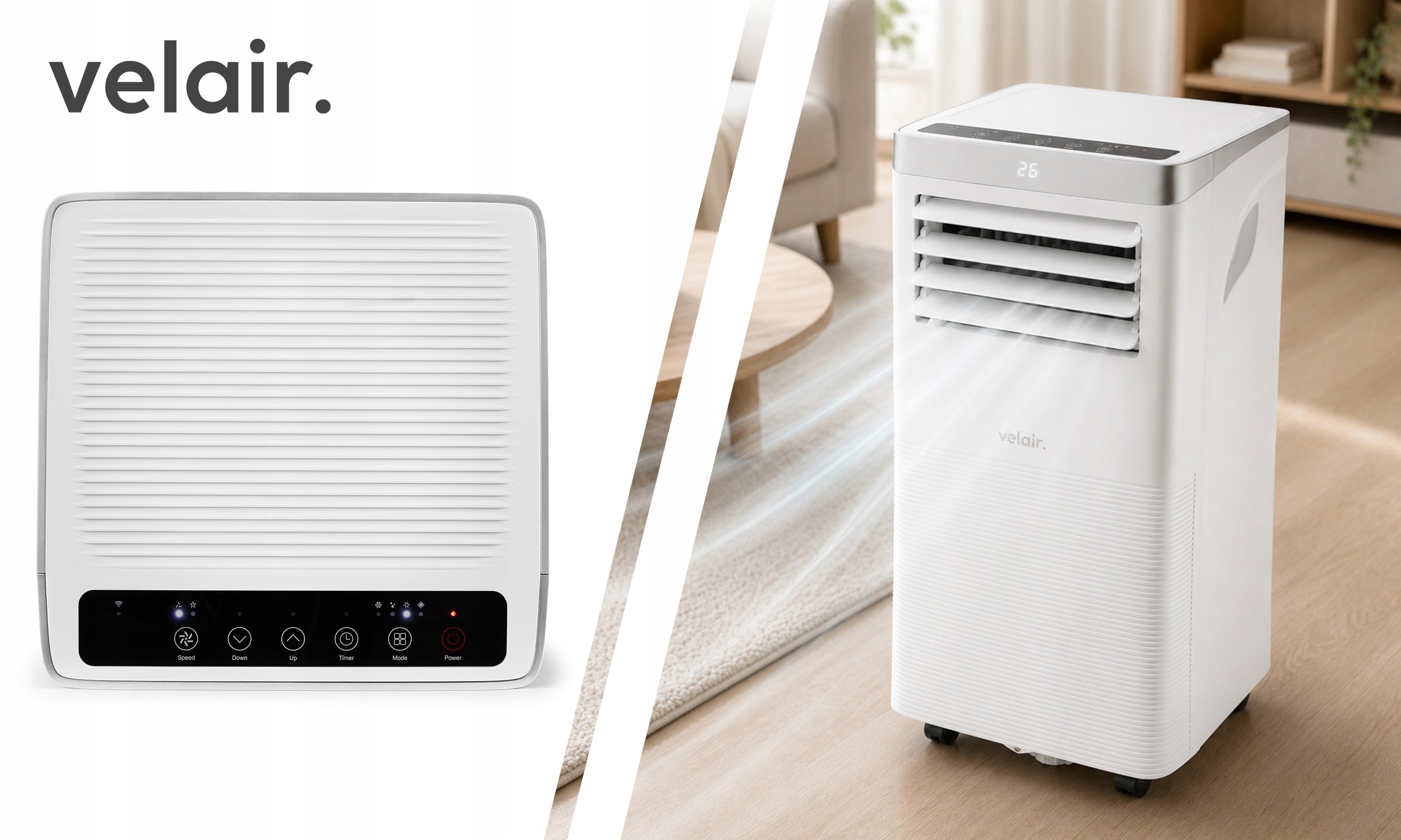 Portable air conditioner VELAIR OPTI X 3KW Dehumidifier WiFi 24L/24H Brand VELAIR