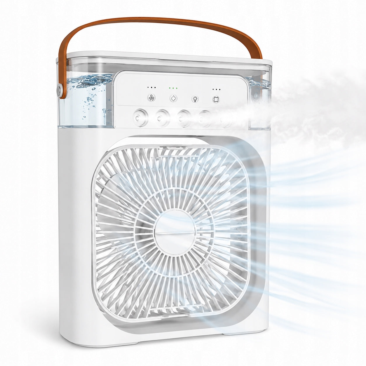 Portable air conditioner and air cooler, 600 mL, plug-in fan