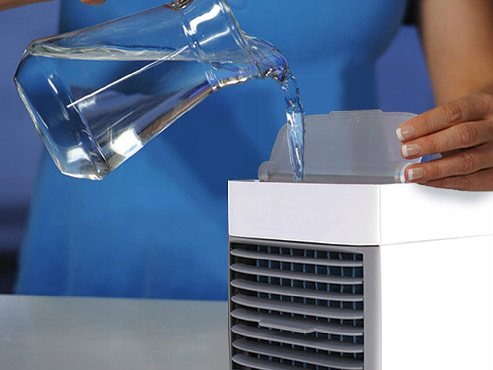 Portable air conditioner small 3in1 for water and ice white Dominant color white