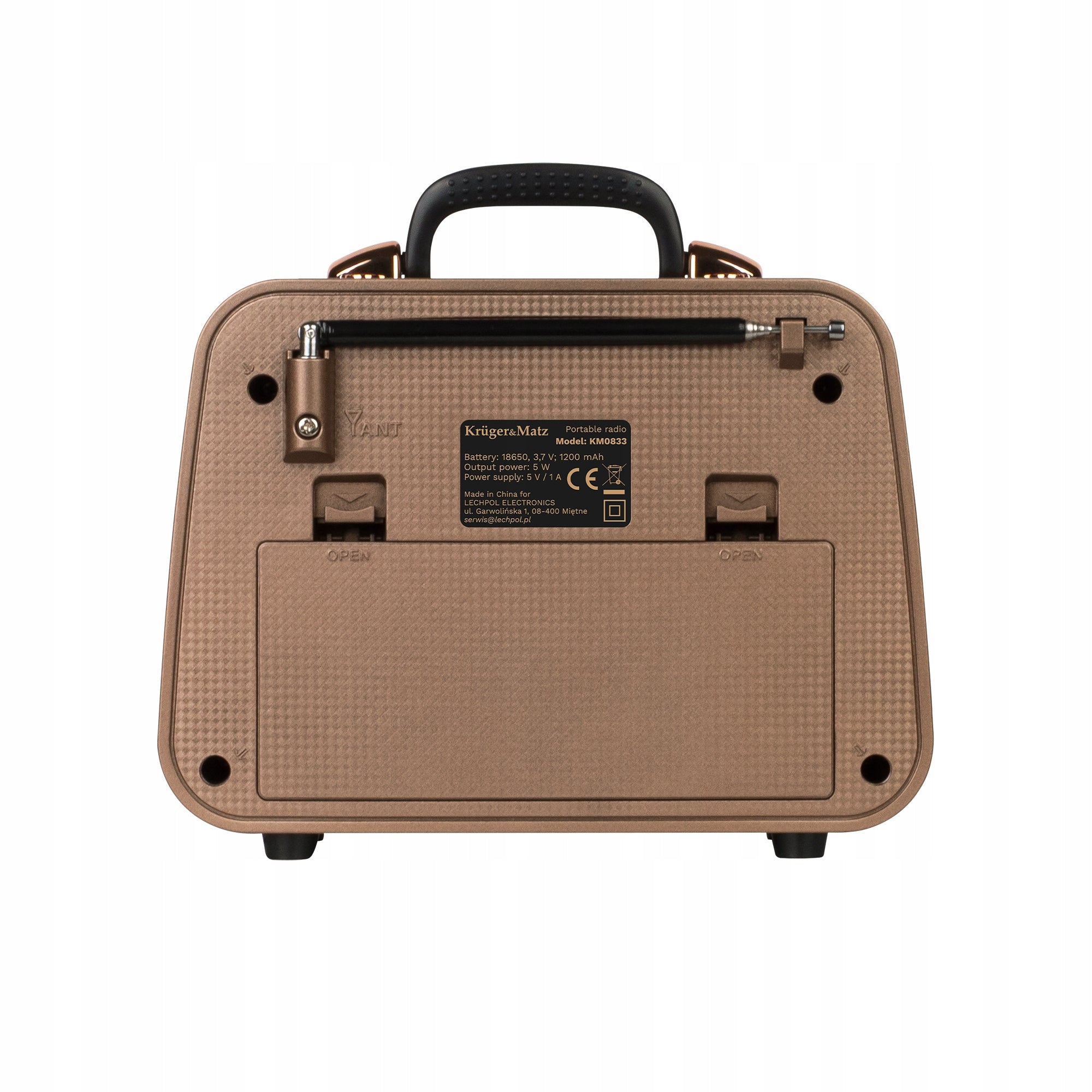Portable analogue radio AM/FM Kruger&Matz Bluetooth microSD battery operated Manufacturer code KM0833