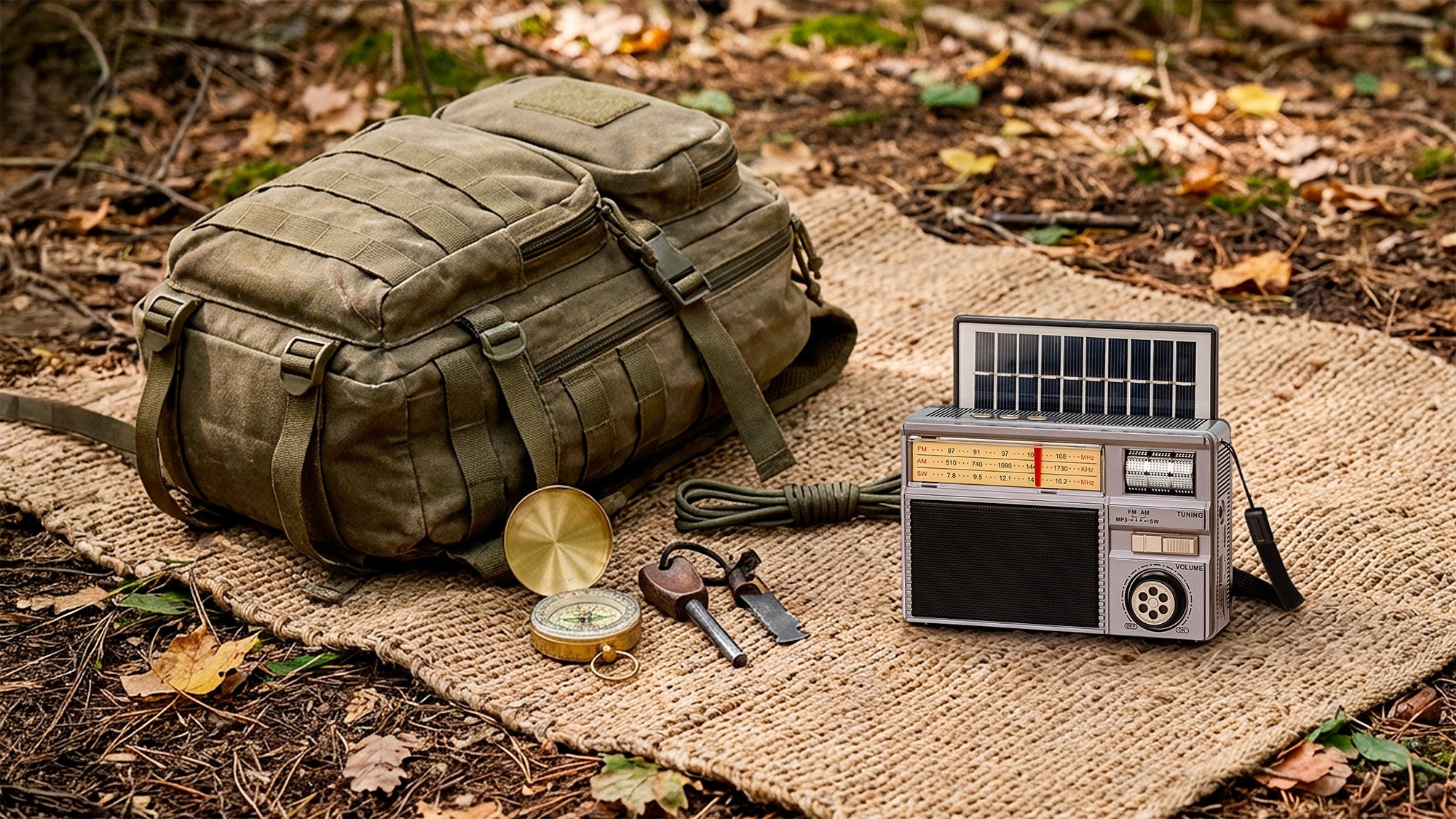 Portable analogue solar radio Kruger&Matz model KM0831 Packaging status original