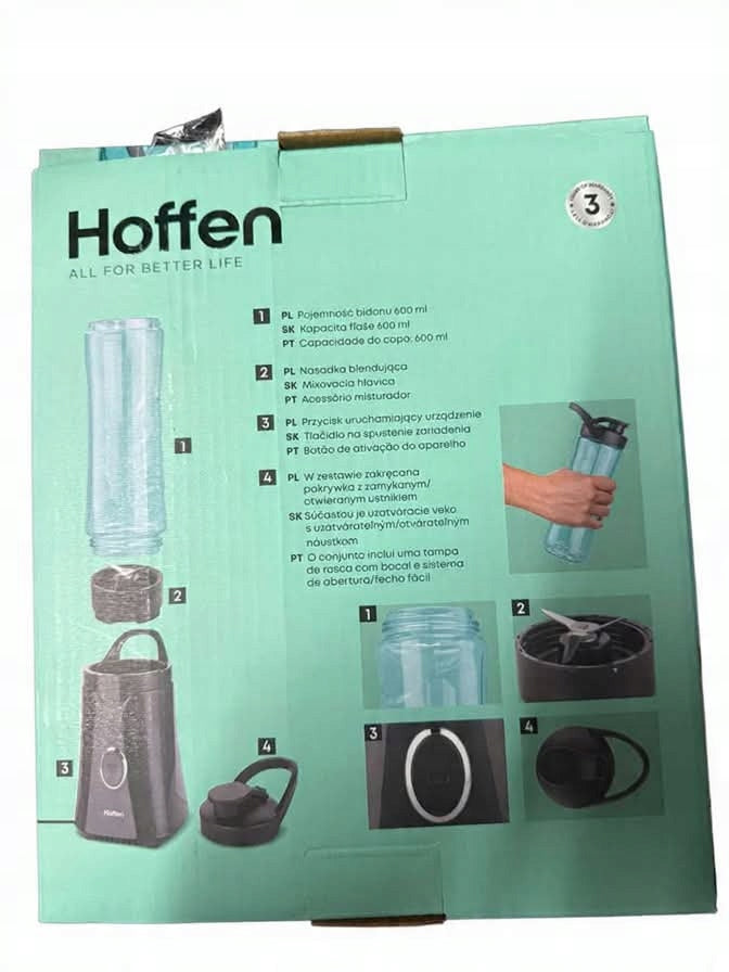 Portable blender Hoffen 350 W with water bottle 0,60 l Brand Hoffen