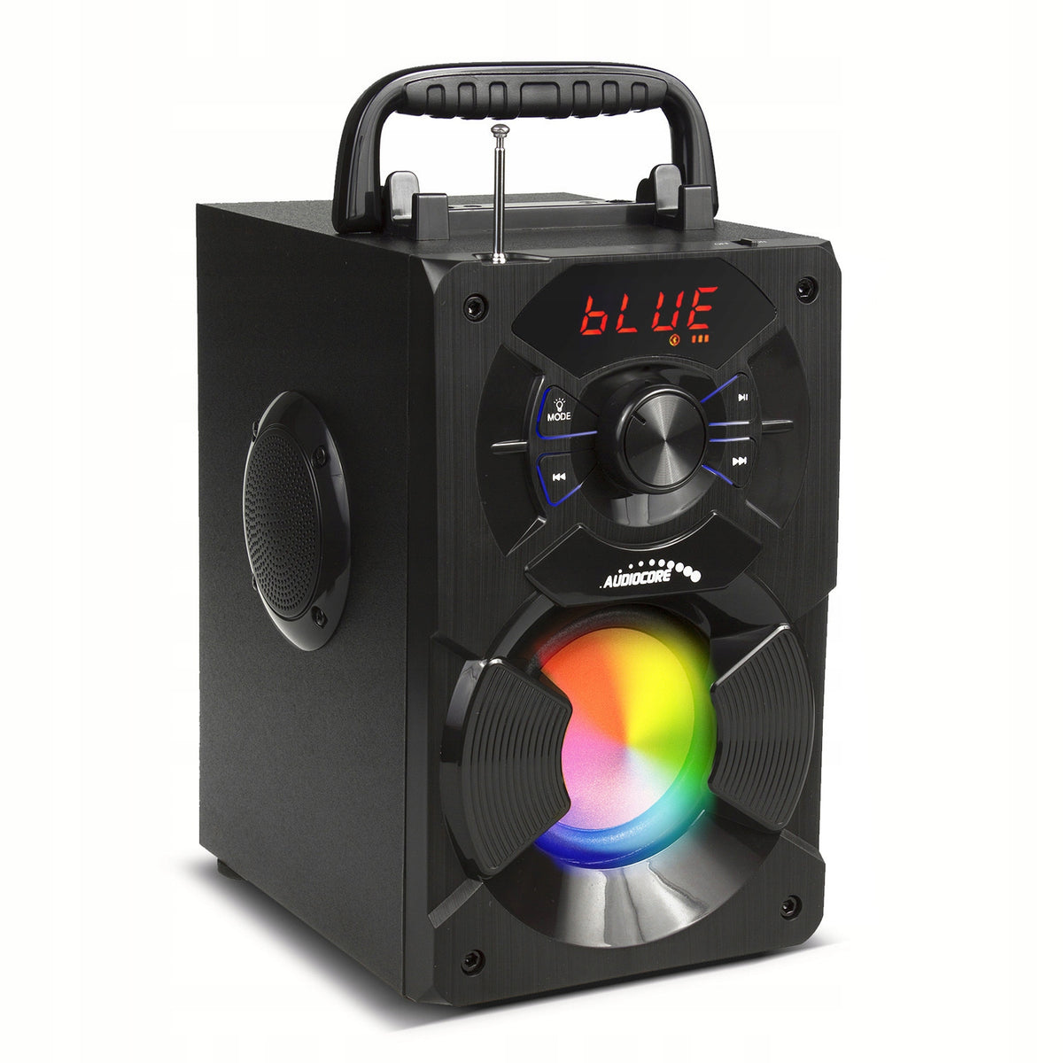 Portable bluetooth speaker Audiocore radio SD/MMC AUX USB remote control AC730 Manufacturer code 72267