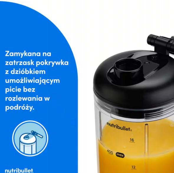 Portable cocktail maker NUTRIBULLET NBF013GM Metallic-Transparent Packaging status original