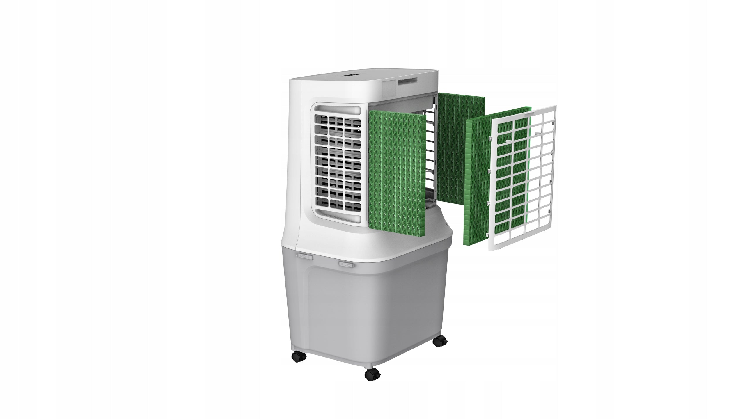 Portable evaporative air conditioner 2000 m³/h 120W MO-EL cooling air conditioner Dominant color silver/gray