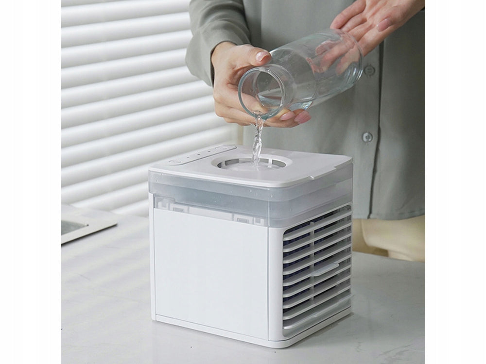 Portable mini air conditioner arctic air cooler RGB LED 0,5L Dominant color white