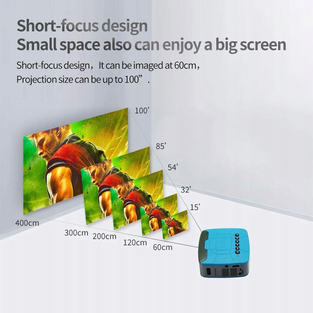 Portable mini projector supports 1080P HD Dlp EAN (GTIN) 5901945694277
