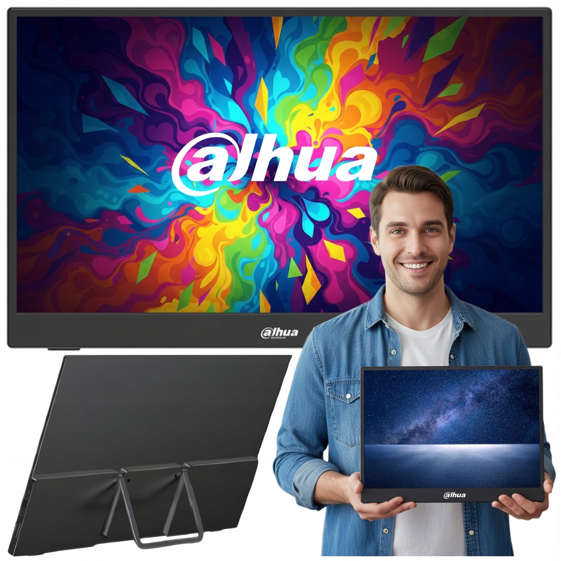 Portable monitor 15,6" additional screen DAHUA PM16-F201PD IPS FullHD 60Hz