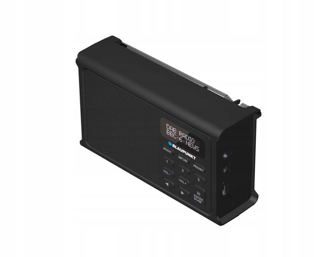 Portable radio DAB Blaupunkt DR3BK BT 5.3 FM with RDS Rechargeable AUX USB-C Manufacturer code RTVBLPP023
