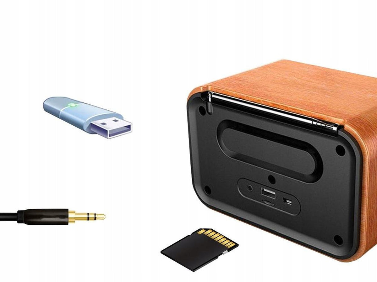 Portable rechargeable 2000mAh bluetooth FM radio USB AUX Brand Verk Group