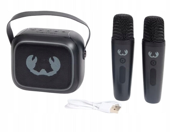 Portable set Fresh 'n Rebel KARAOKE KIDS speaker +2 x microphone BLACK