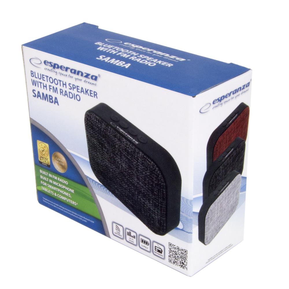 Portable speaker Esperanza EP129K black 3 W Batteries included no