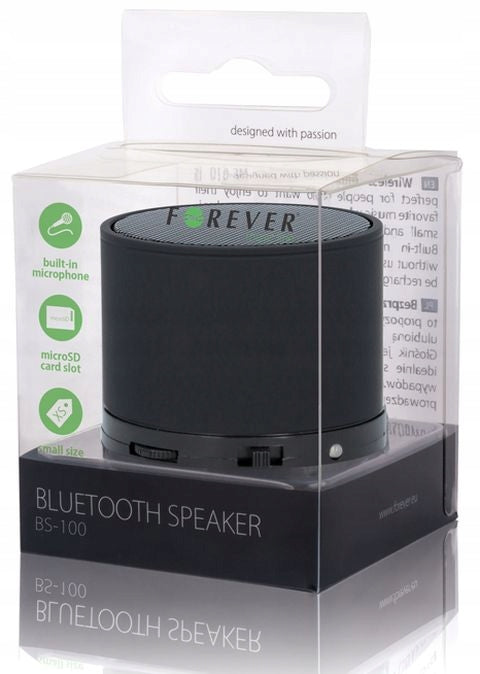 Portable speaker Forever GSM008713 black 3 W Batteries included yes
