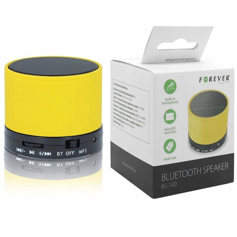 Portable speaker Forever GSM008820 yellow 5 W