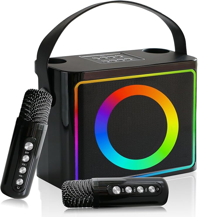 Portable speaker Hifi BLUETOOTH karaoke 2 microphones black 10 W