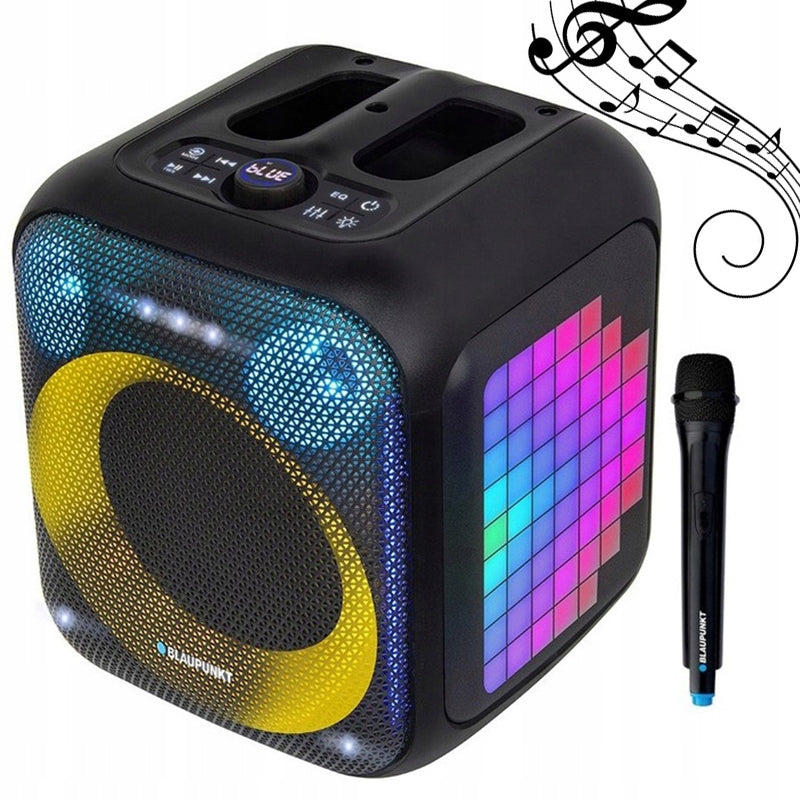 Portable speaker KARAOKE RADIO FM BLUETOOTH PB06LED 120 W black