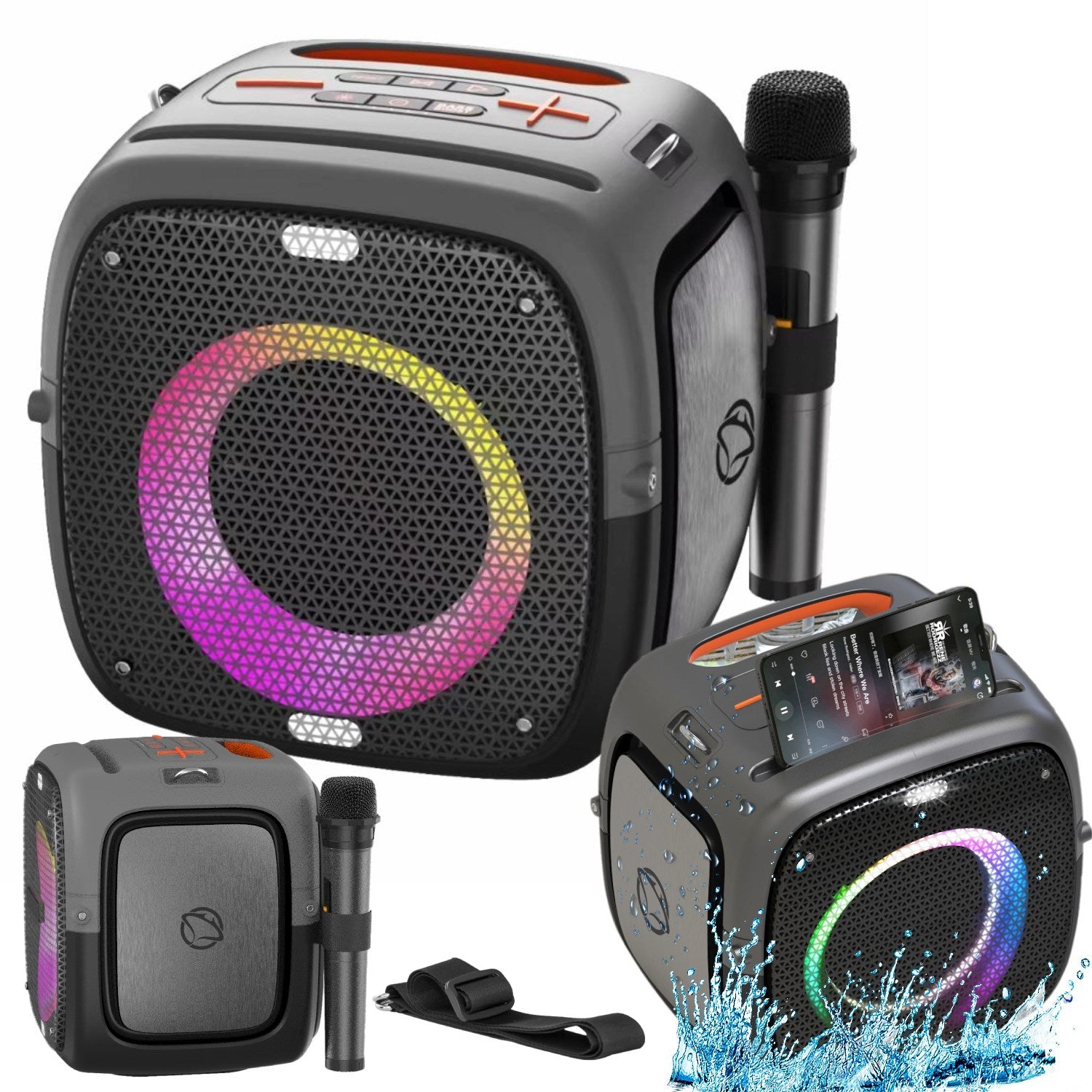 Portable speaker Manta Ares SPK340 bluetooth with microphone Karaoke 100W belt