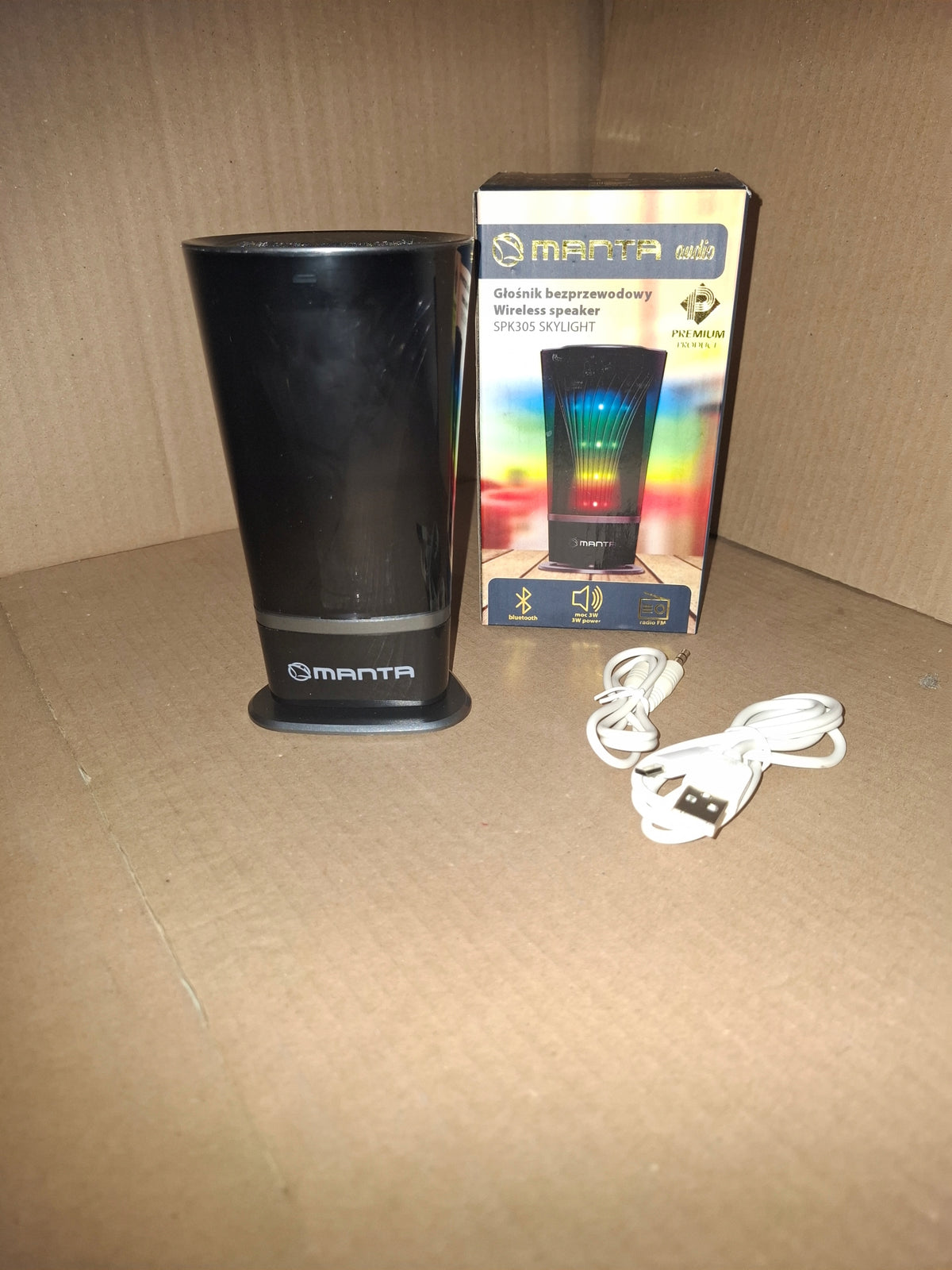 Portable speaker Manta SPK 305 black 3 W