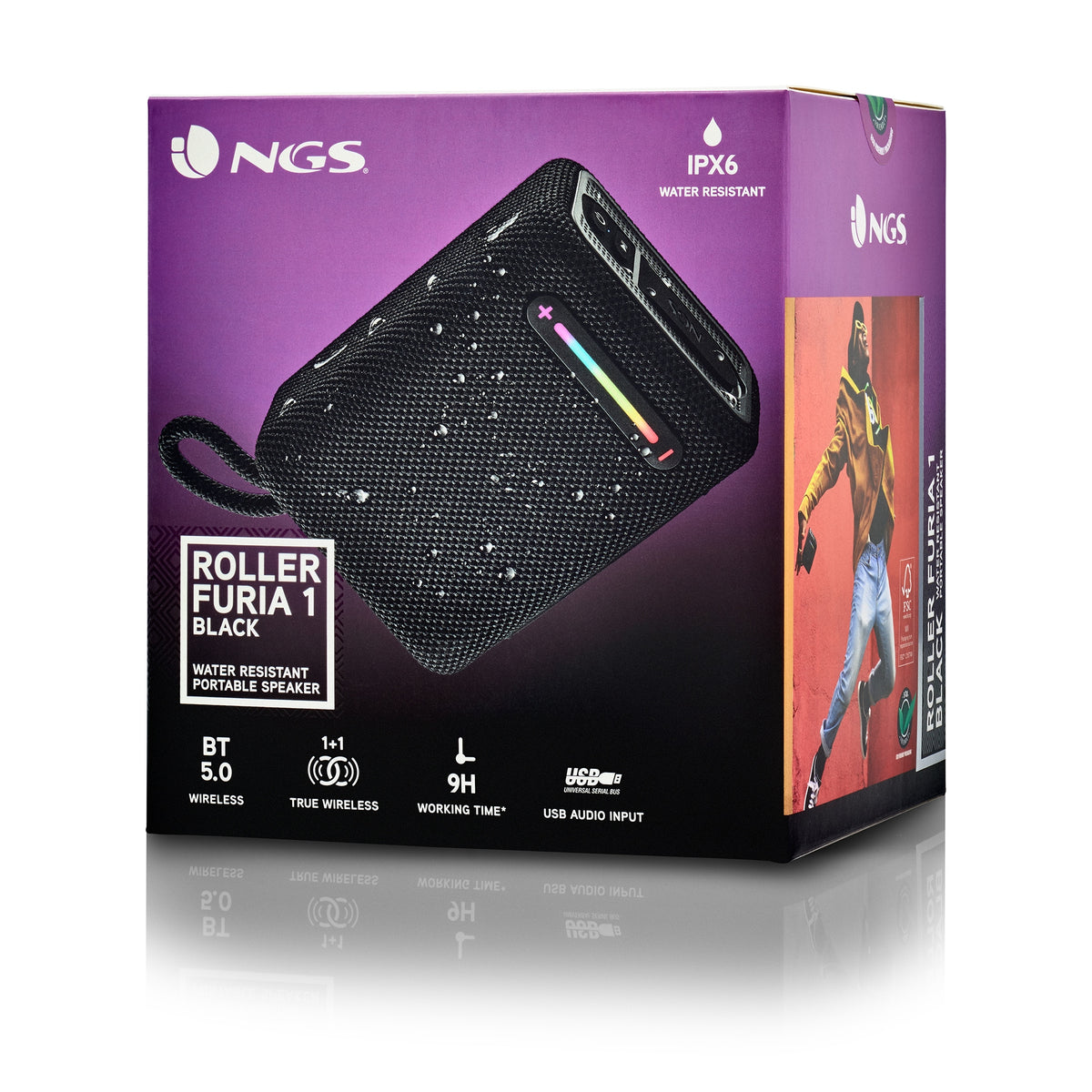 Portable speaker NGS 8435430623727 black 3,5 W Brand NGS