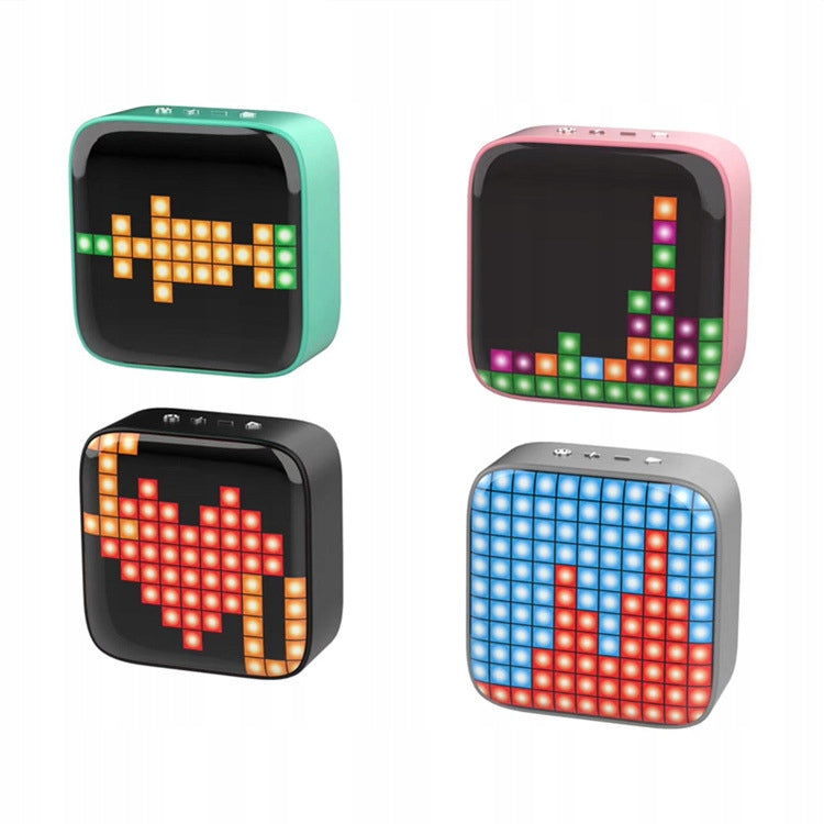 Portable speaker for children LED RETRO PIXEL ART Brand Aibimy