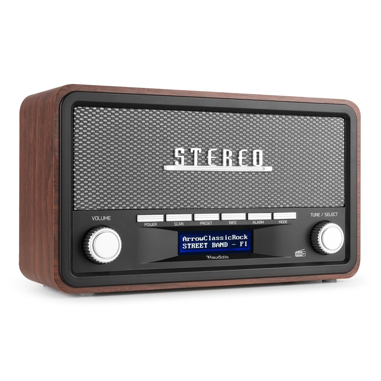 Portable stereo radio with alarm clock DAB+ FM- 50W Color gray