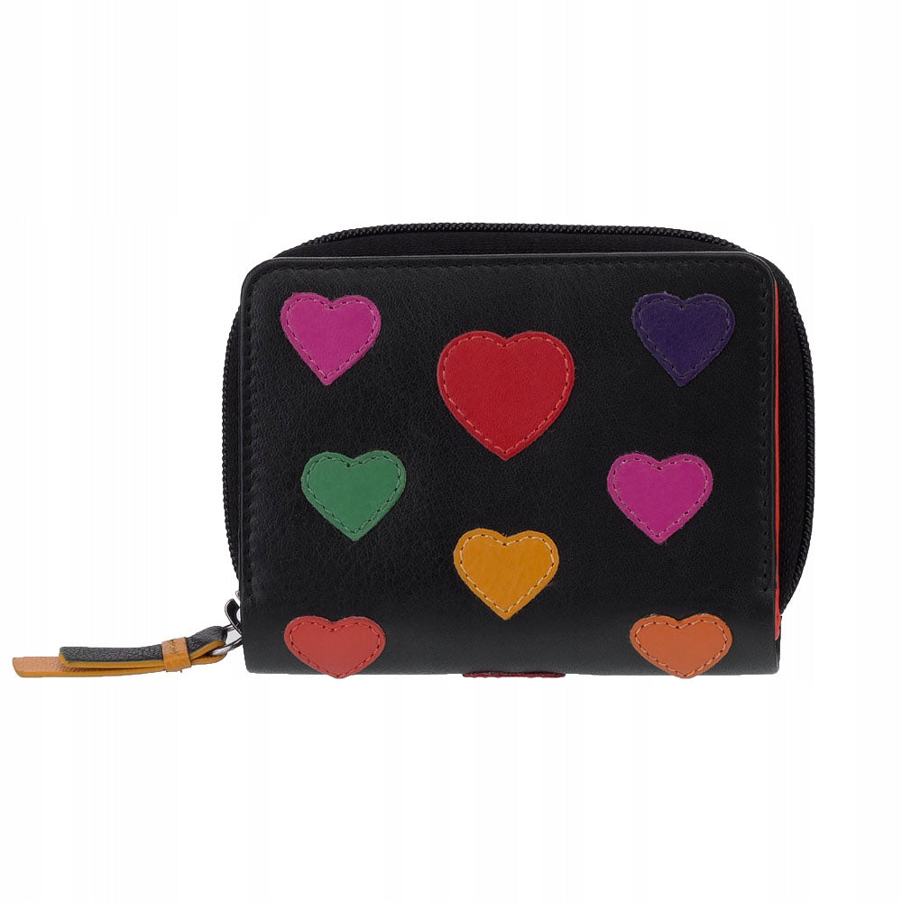 Damen-Lederbrieftasche Visconti LV6, schwarz 