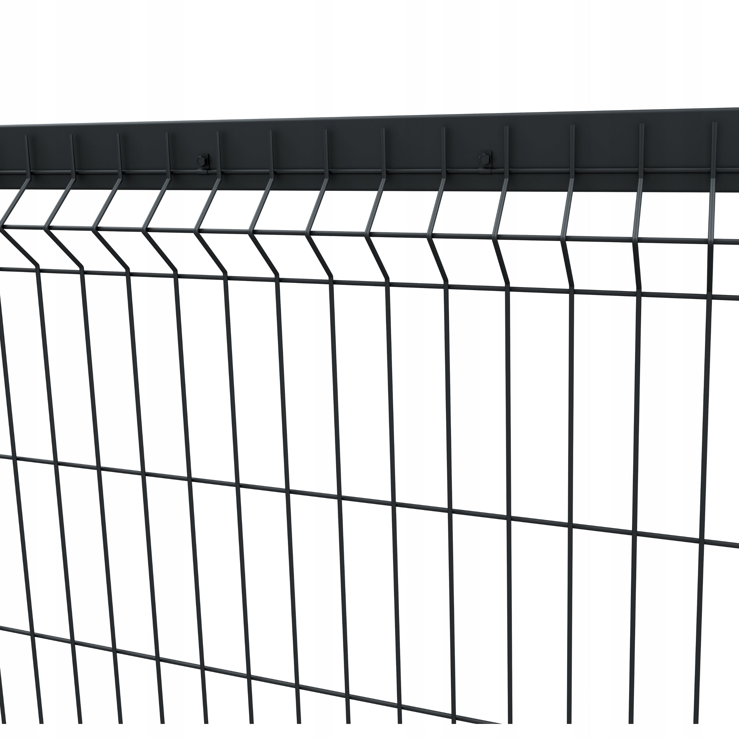 Porto 3D Panel Fence Gate Double Wing Metal Graphite 400x143 Brand no brand