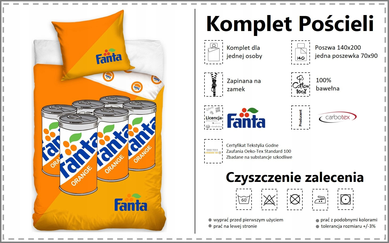 Vaikiškas patalynės komplektas Fanta 140x200, 2 dalių