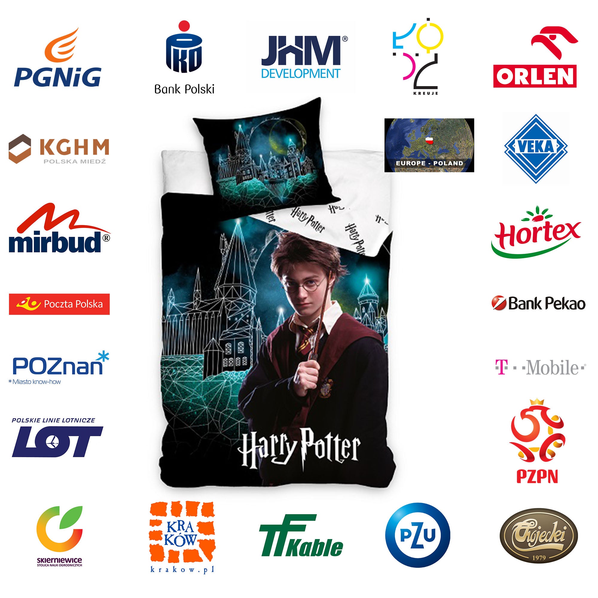 Patalynės komplektas Harry Potter, 140x200+60x70cm, 2 dalių