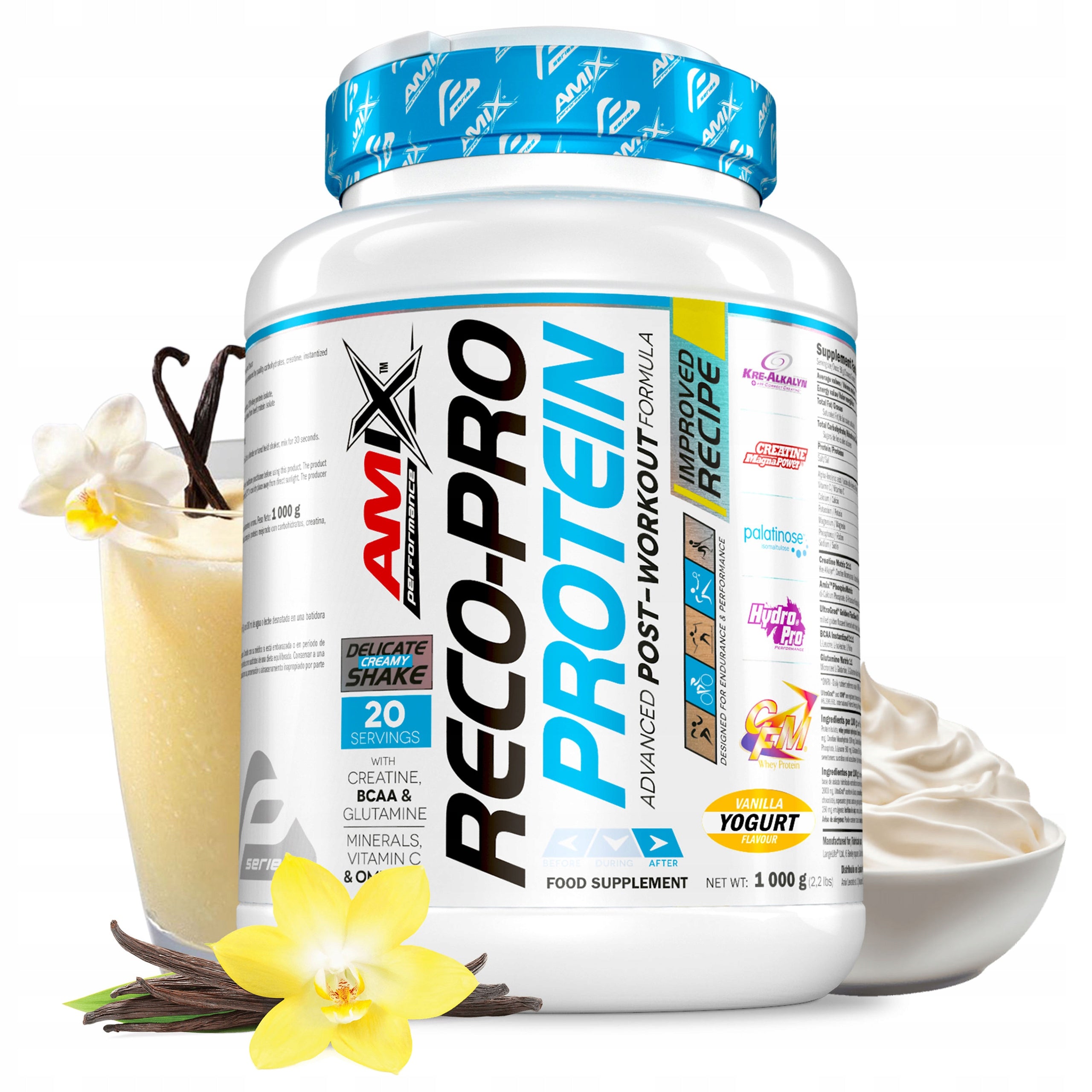 Post-workout supplement 1kg regenerative protein creatine BCAA glutamine