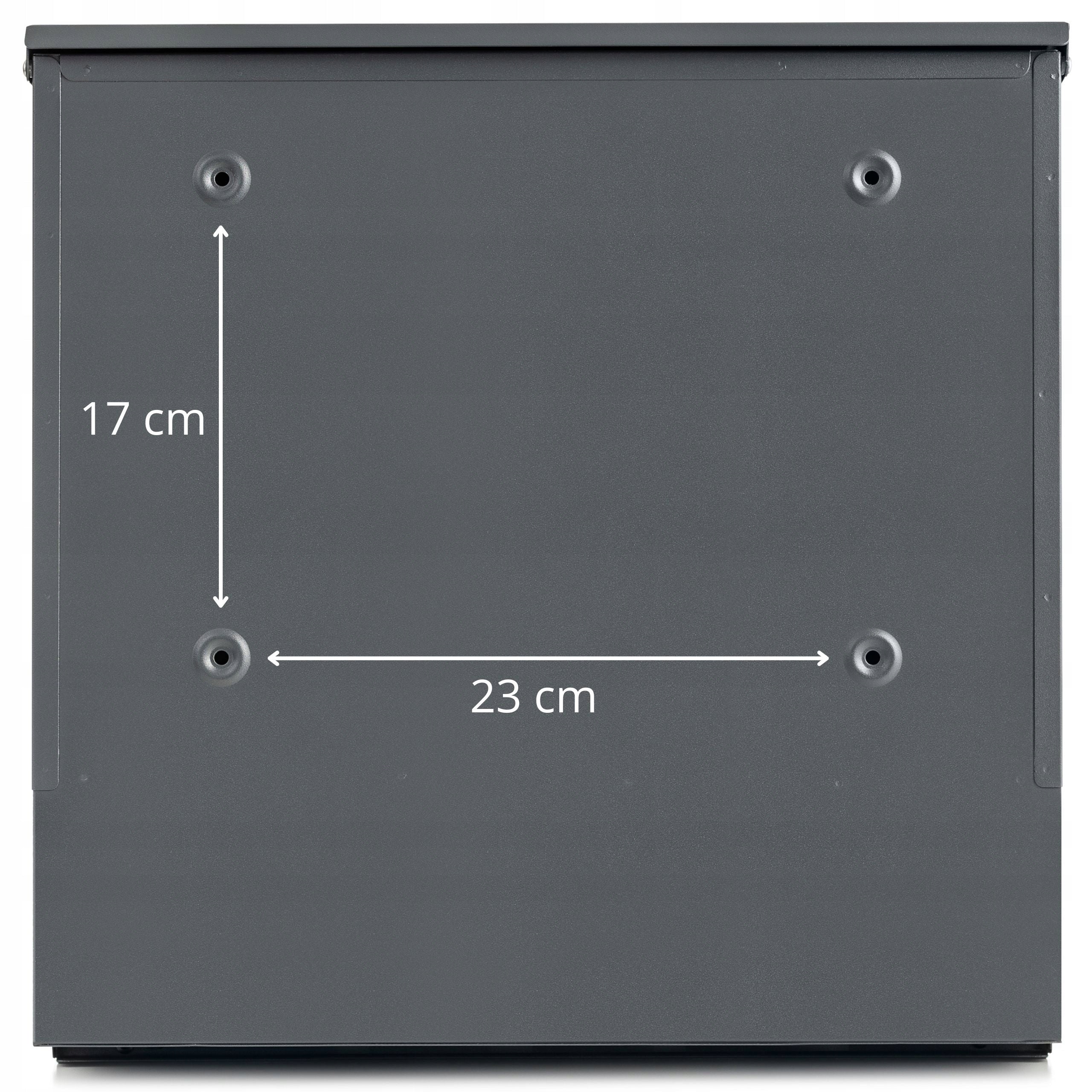 Postal Letterbox with Address Inscription House Number IMITATION WOOD Shade charcoal