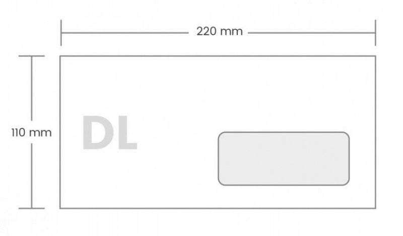 Postal Shipping Envelope For Parcel Letters ENVELOPE DL 110x220 SK WHITE Set Number of pieces on offer 1 szt.