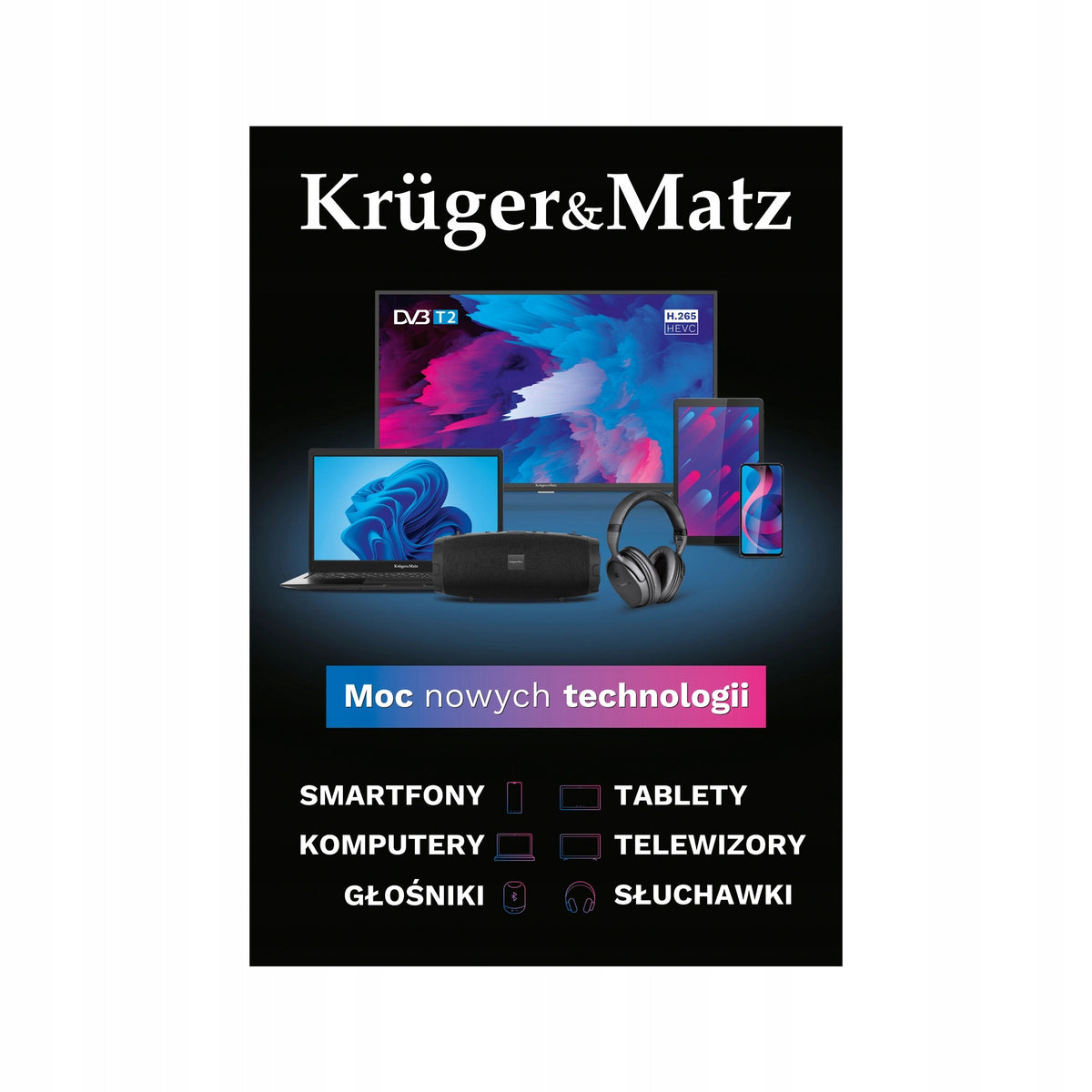 Poster Kruger&Matz The power of new technologies Krüger&Matz