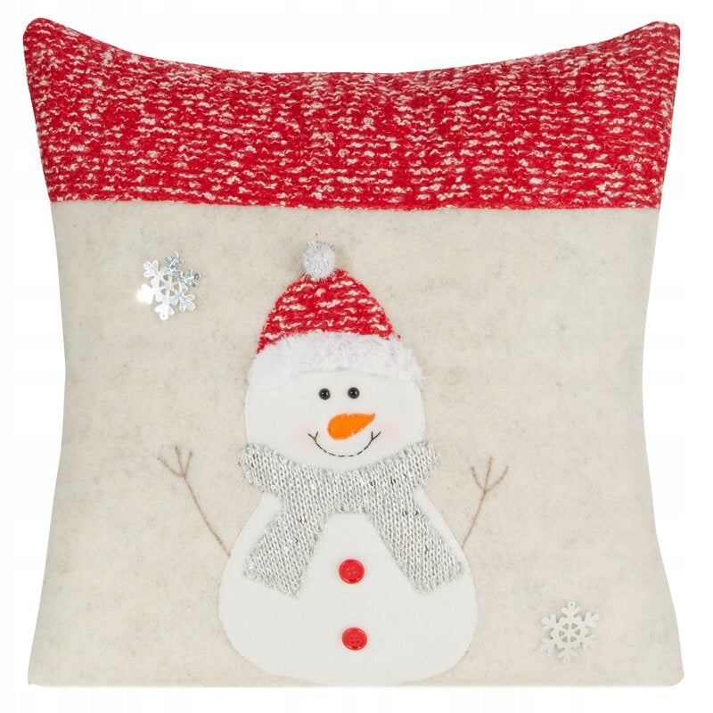 Weihnachtlicher Deko-Kissenbezug Schnee 