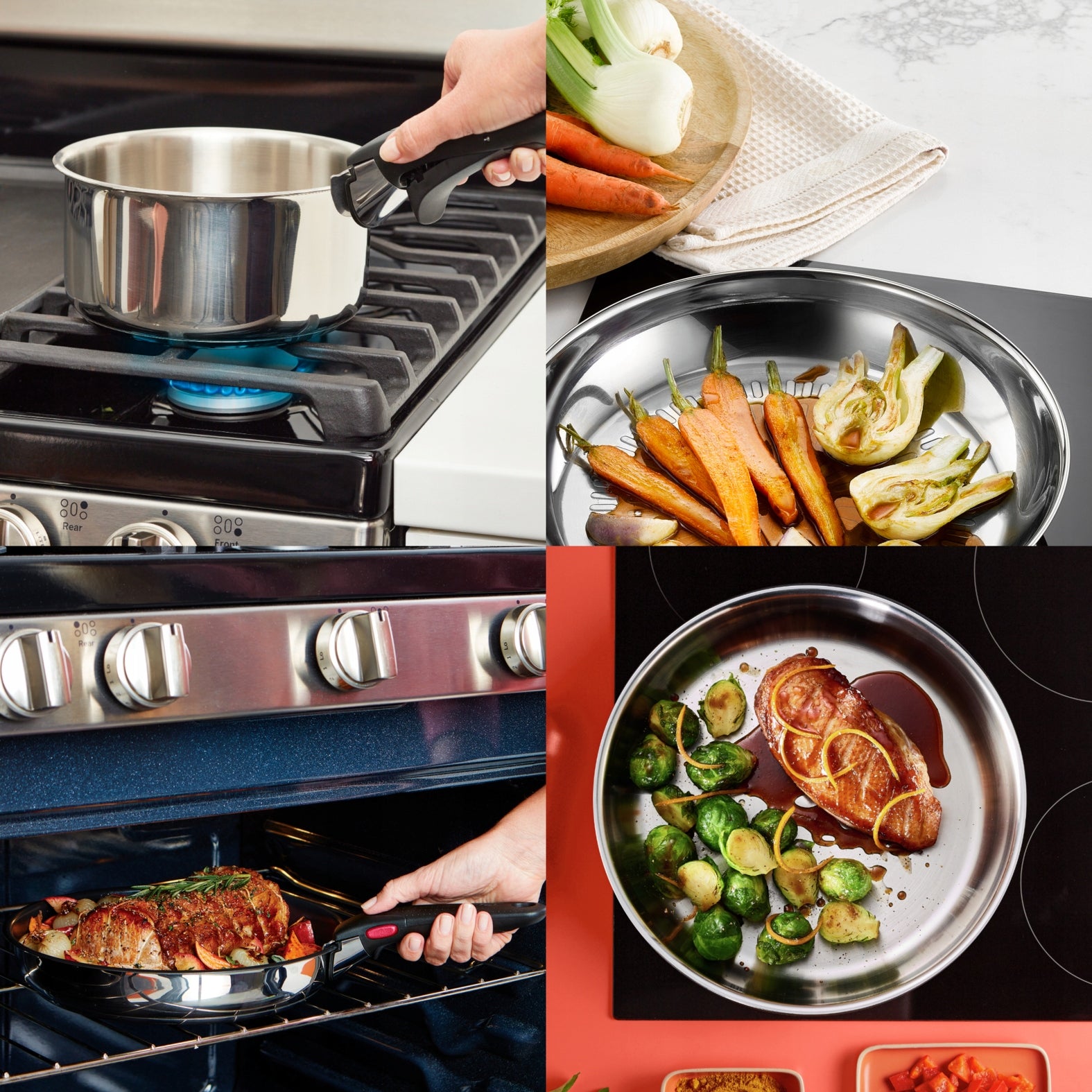 Pot and pan set Tefal Ingenio Emotion 5el L896S504 induction Color silver