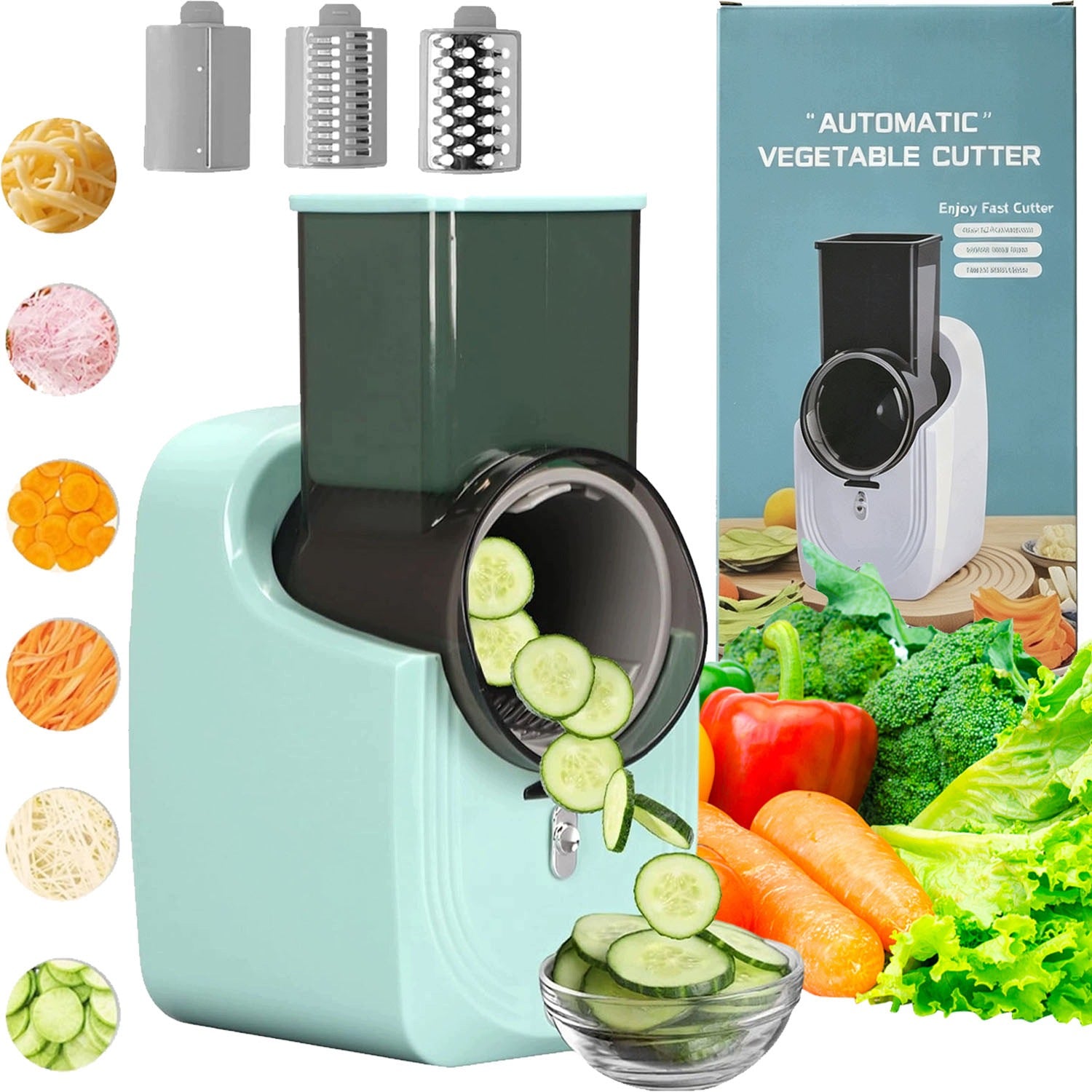 Potato Grater 3in1 Electric Vegetable and Cheese Grater BEDEE
